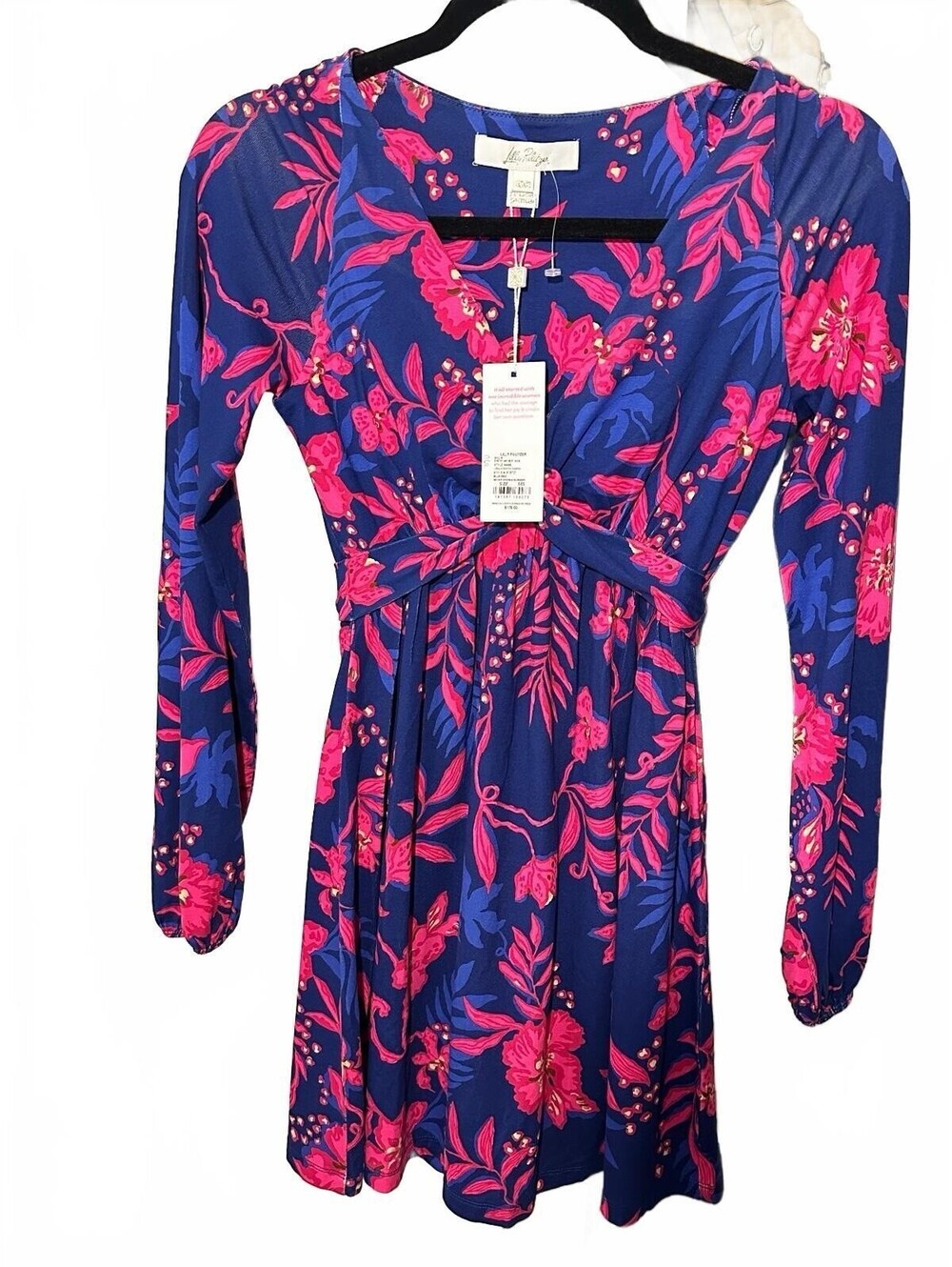 NWT Lilly Pulitzer Loralei Skirted Romper Med Blue Never Ending Summer, Size XXS